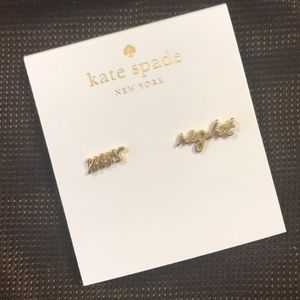 Kate spade “mrs right” earrings